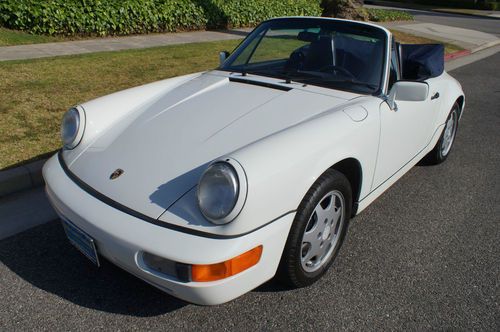 1990 type 964 c4 awd cabriolet 5 spd with 77k original miles ~ loaded &amp; rare !