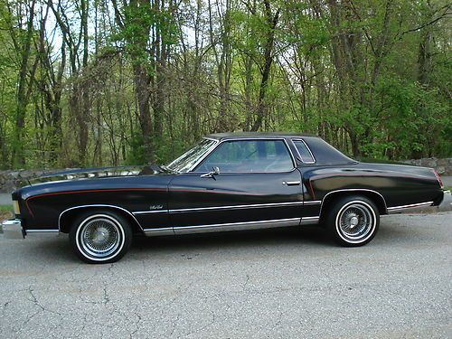 1975 chevrolet monte carlo s coupe 2-door 5.7l; rare vintage dayton wheels