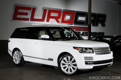 13 land rover range rover supercharged highly optioned white on white export ok