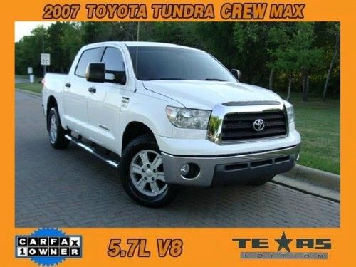 2007 toyota tundra crew max 5.7l v8 sr5 automatic low miles clean