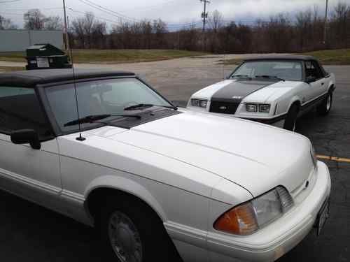 1984 mustang gt convertible white black accents new top w/glass window