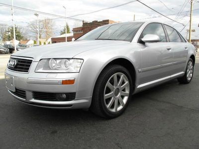 2005 audi a8 quattro awd silver black leather gps low reserve cd parctronic