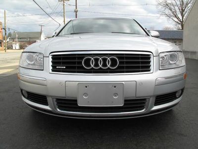 2005 AUDI A8 QUATTRO AWD SILVER BLACK LEATHER GPS LOW RESERVE CD PARCTRONIC, image 2