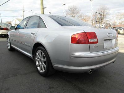 2005 AUDI A8 QUATTRO AWD SILVER BLACK LEATHER GPS LOW RESERVE CD PARCTRONIC, image 4
