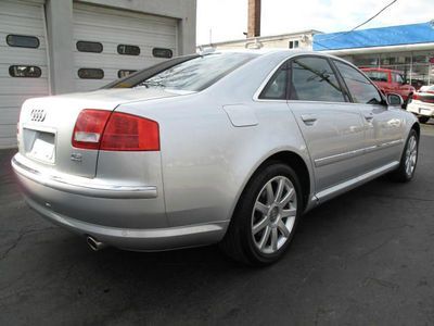 2005 AUDI A8 QUATTRO AWD SILVER BLACK LEATHER GPS LOW RESERVE CD PARCTRONIC, image 6