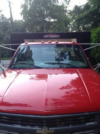 2000 Chevy C3500 Dually Rack Truck, image 4