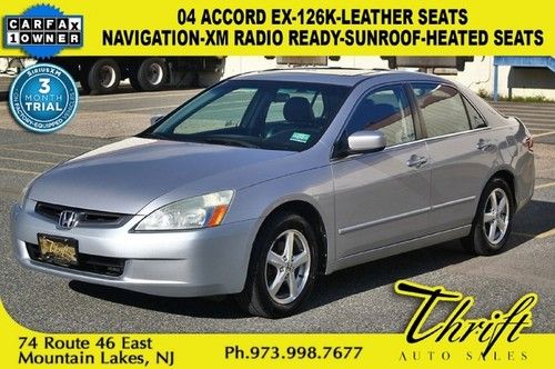 04 accord ex-126k-leather seats-navigation-xm radio ready-sunroof-heated seats