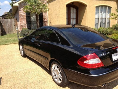 2008 mercedes-benz clk350 coupe premium pkg sport pkg black / black we finance!