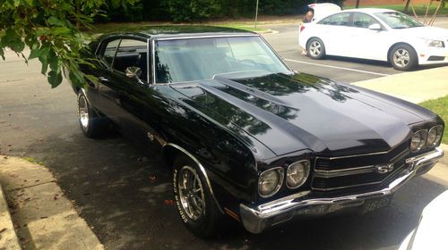 1970 chevelle true ss 454 2 door black on black coupe