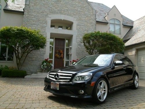 2009 mercedes c300 sport p1 panorama sunroof navigation sirius ipod black 7-spd