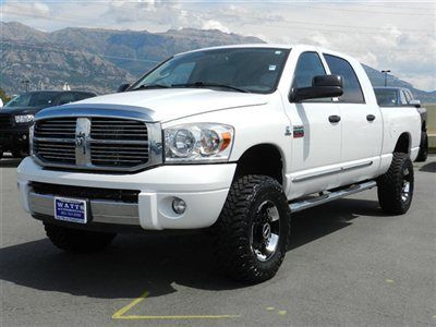 Dodge ram mega cab cummins diesel 4x4 laramie custom lift wheels tires leather