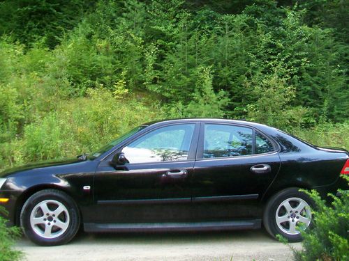 No reserve 2003 saab 9-3 sedan 4-door 2.0l turbo 5 spd black  leather loaded