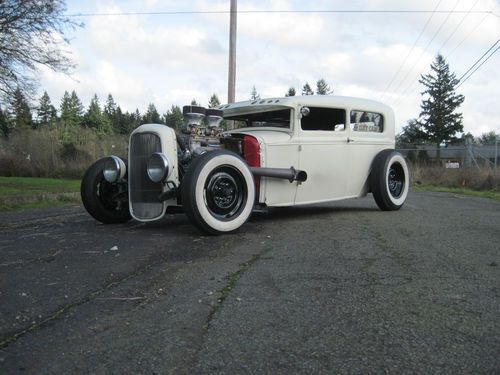 1930 ford model a 2 door sedan hot rod rat rod