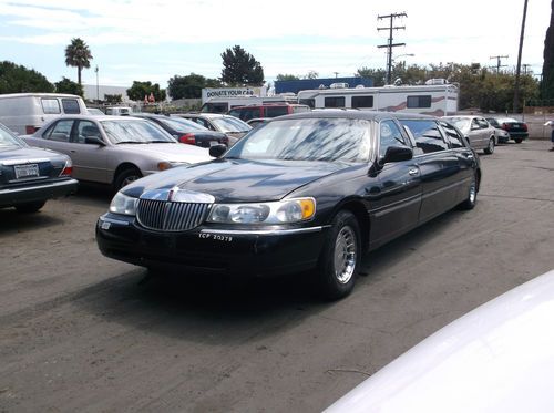 1998 lincoln town car limousine, no reserve