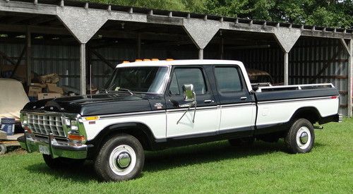 Rare 1976 ford f-350 2wd crew cab at, ps, pb, ac, dual tanks, 8' bed, restored!