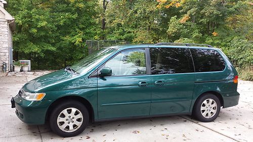 Honda odyssey ex-l 2002 175000 miles green ex, tan leather interior