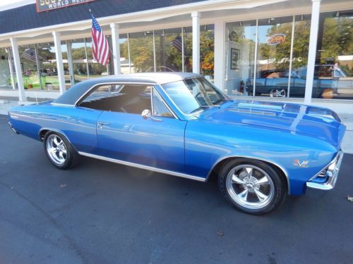 1966 chevrolet chevelle marina blue big block disc brakes buckets with console