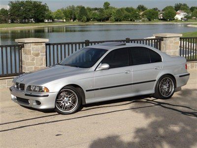 2003 m5 dinan stage 3 upgrds slvr/blk 6-spd navigation xenons 1-owner rare 31k ~