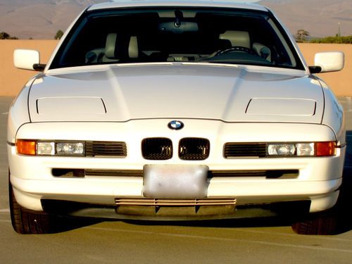 1991 bmw 850i coupe, 2door,12cyl,auto,leather,chrome wheels, low mi,1owner,white