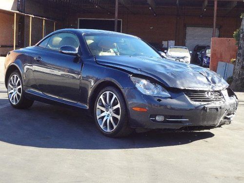 2007 lexus sc430 convertible damaged salvage runs! low miles loaded luxurious!!