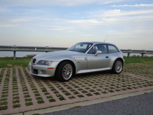 2002 bmw z3 coupe titanium silver, black leather int, 3.0l, 5 spd  rare