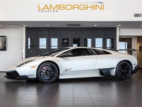 2010 lamborghini murcielago lp670-4 sv 6-speed matte white large wing 757 miles!