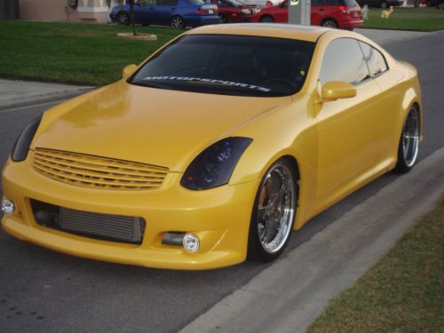 Custom lamborghini yellow infiniti g35 coupe 6mt