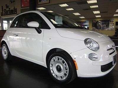 12 fiat 500 pop white low miles