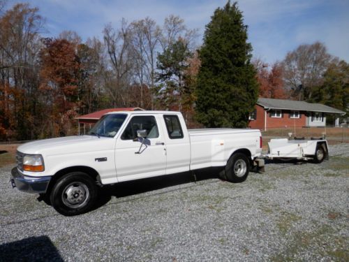 1997 ford f350 xl supercab dually w/ asphalt skid testing trailer &amp; computer