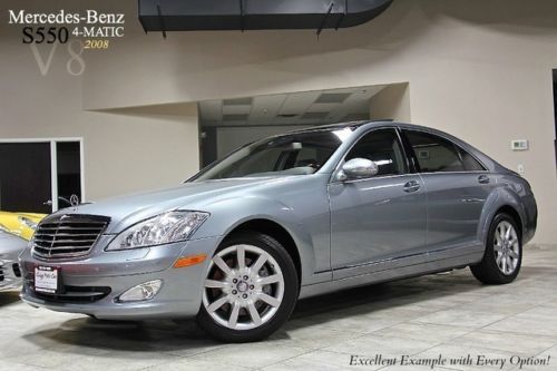 2008 mercedes benz s550 4-matic p3 package panoramic roof rear seat package