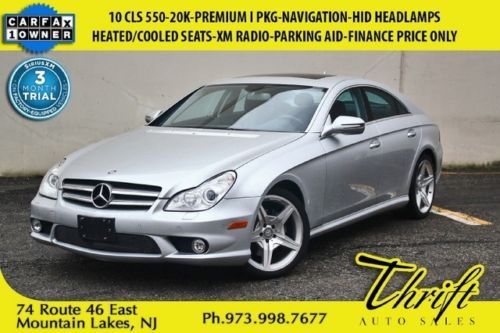 10 cls 550-20k-premium i pkg-navi-heated/cooled seats-xm radio-parking aid-hid