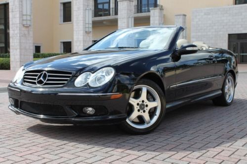 2004 mercedes-benz clk-500 cabriolet, navi, hids, keyless-go, wood-wheel