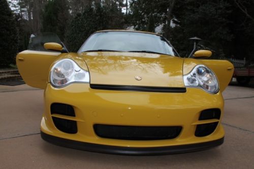 Rare 2002 Porsche 911 GT2 Yellow Black 7200 Miles Carrera Design Collectors Item, image 2
