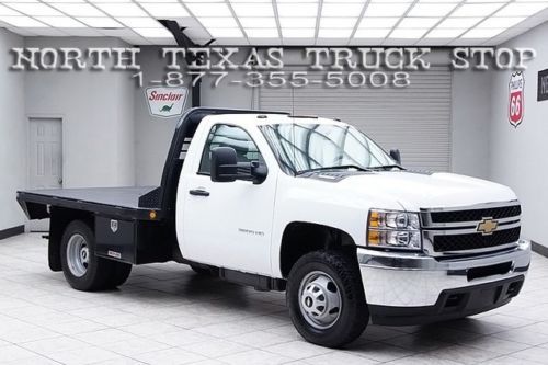 2011 chevy 3500hd diesel 4x4 dually wt regular cab flat bed 1 texas owner