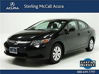 2012 honda civic auto lx 4dr sedan  am/fm cd usb one owner low miles