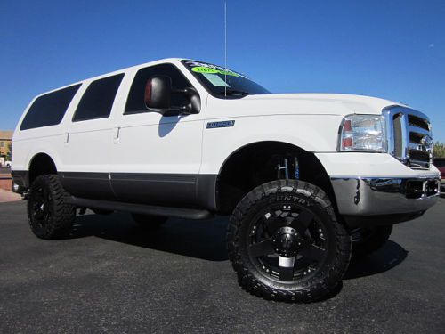 2005 ford excursion powerstroke diesel 4x4 suv lifted-leather-fox shox~low miles