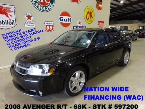 08 avenger r/t,remote start,sunroof,htd lth,6 disk cd,chrome whls,68k,we finance