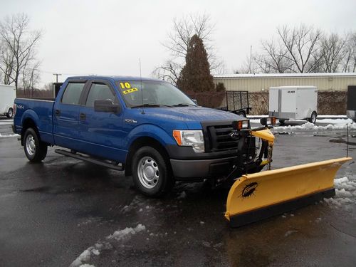 2010 ford supercrew xl 4wd  pickup truck with fisher plow