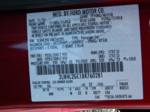 2011 LINCOLN MKZ Sync Lthr Htd Seats Navi Sunroof Backup Sensors Extra Clean, US $16,900.00, image 25