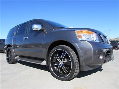 2010 nissan armada se grey 24 inch rims leather low miles