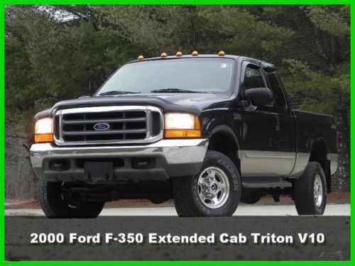 00 ford f350 lariat extended cab short bed 4x4 triton v10 gas leather no reserve