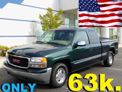 2001 gmc sierra 1500 sle 4 door ext cab only 63k. actual miles clean no reserve