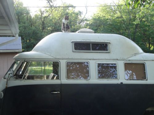Extremely rare 1966 vw sundial camper bus with freedom america rv top conversion