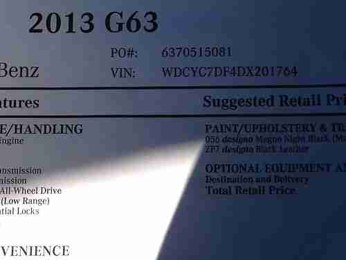 2013 Mercedes Benz G63 AMG Matte Black Designo Bi-Turbo G 63, US $155,000.00, image 3