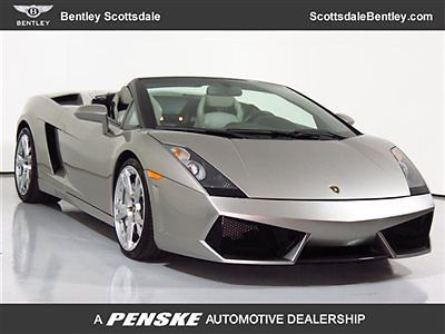 08 lamborghini gallardo spider 8k miles e-gear navigation silver calipers 07 09