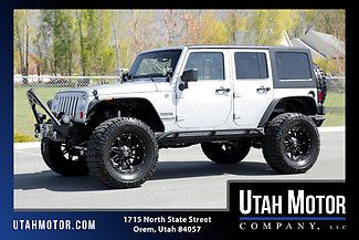 2012 jeep wrangler unlimited sport lifted wheels tires winch low miles 4x4