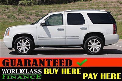 09 gmc yukon denali 4wd white nav chrome tan loaded 07 08 10 11 12 chevy tahoe