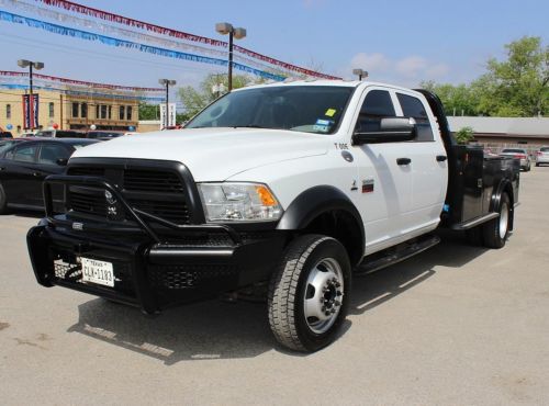 6.7l i6 diesel st cab &amp; chassis 11ft bed flat bed bluetooth vinyl interior 4x4