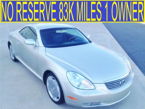 No reserve 1 owner 83k miles immaculate condition convertible sc400 sc300