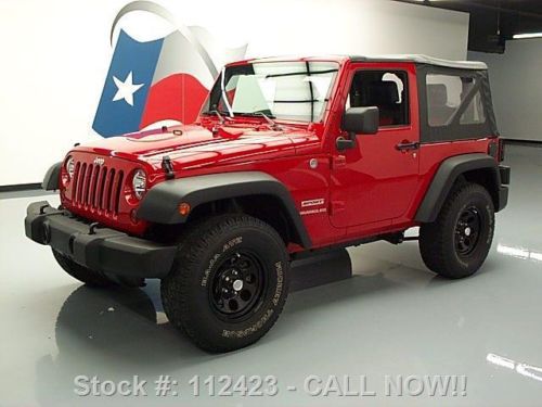 2010 jeep wrangler sport 4x4 6-speed heated leather 31k texas direct auto